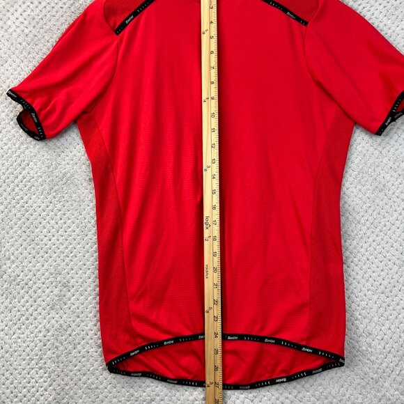 Vintage Santini SMS Mens Red Full Zip Cycling Jersey Size L Made in Italy Vtg - Picture 9 of 13